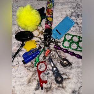 14 Piece Self Help/Aid Custom Keychain - Colorful Stickerbomb